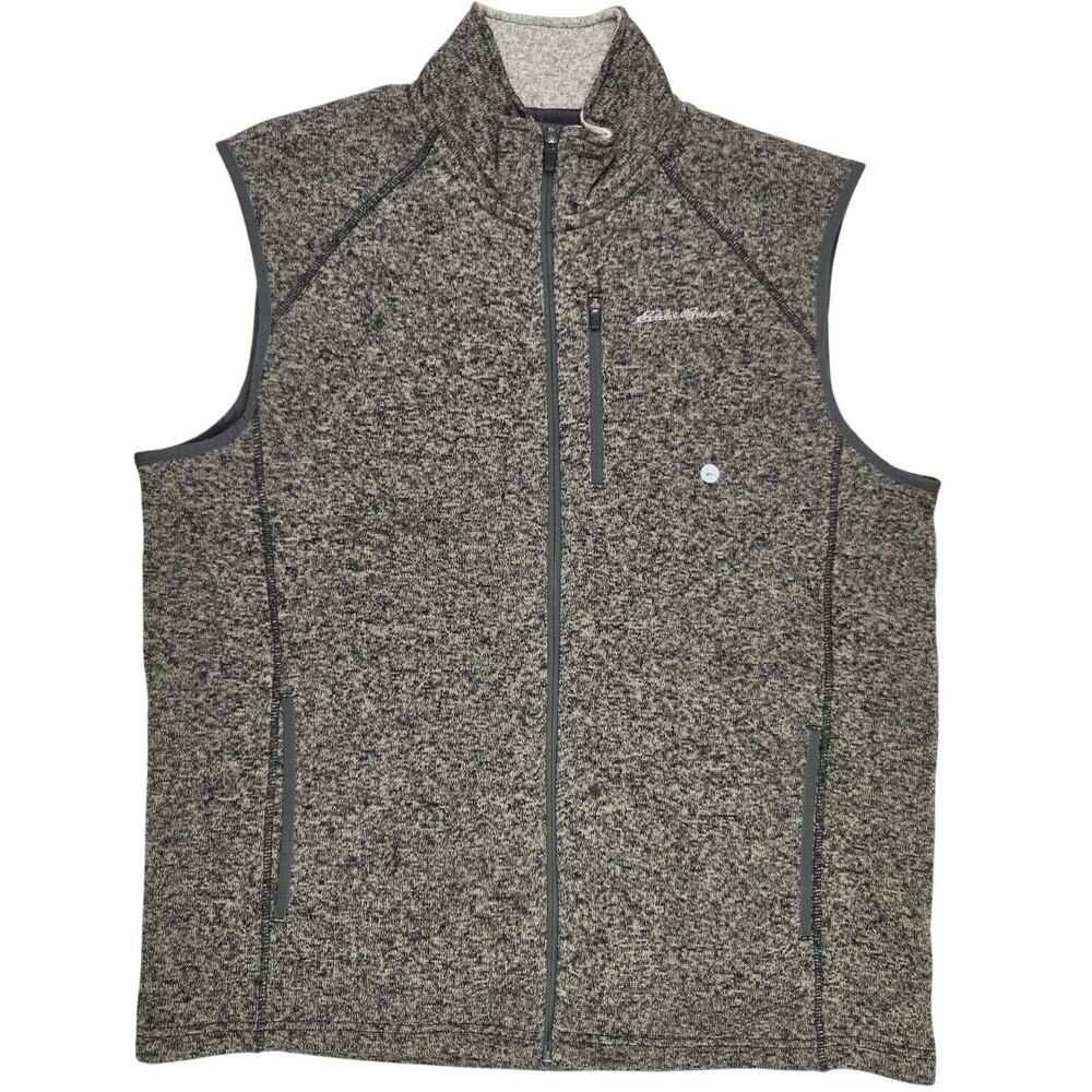 Eddie Bauer Vest Mens XL Gray Radiator 2.0 Better Sweater Full Zip Outdoor NEW